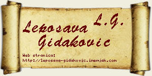 Leposava Gidaković vizit kartica
